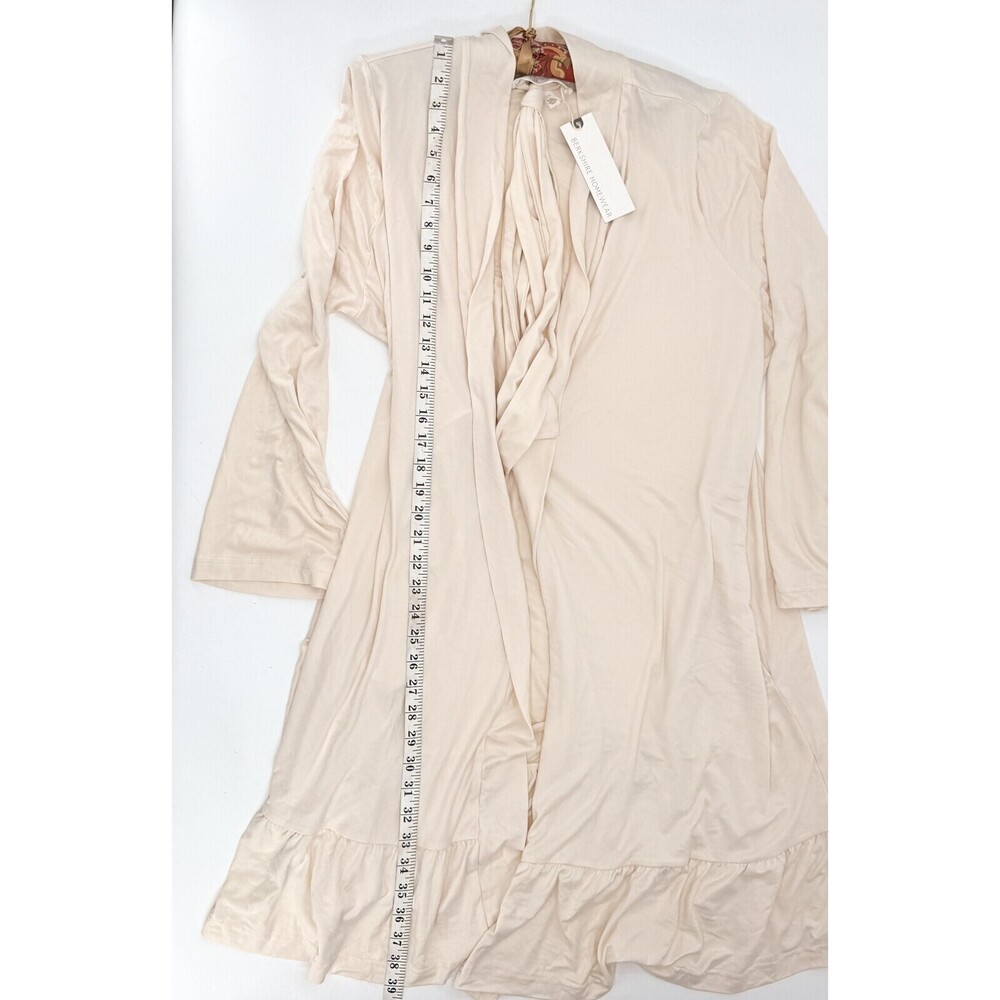 Berkshire Homewear Robe Womens 1X Long Duster Ruffle Hem Lounge Lightweight - Picture 3 of 12